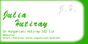 julia hutiray business card